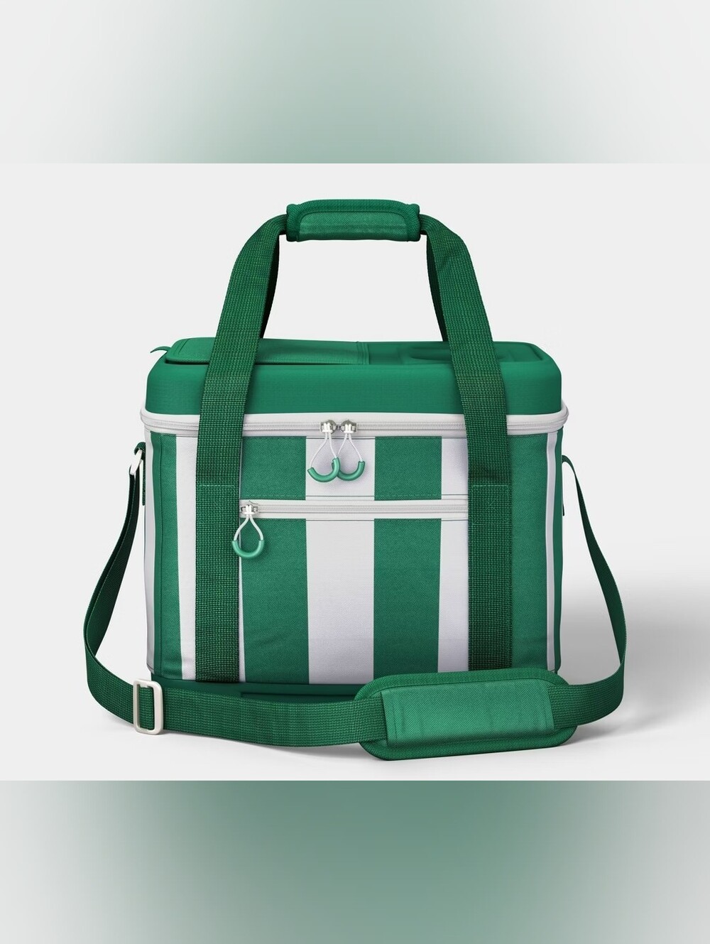 24 Cans 20.7 Quart To Soft sided Green Stripe Sun Squad Cooler